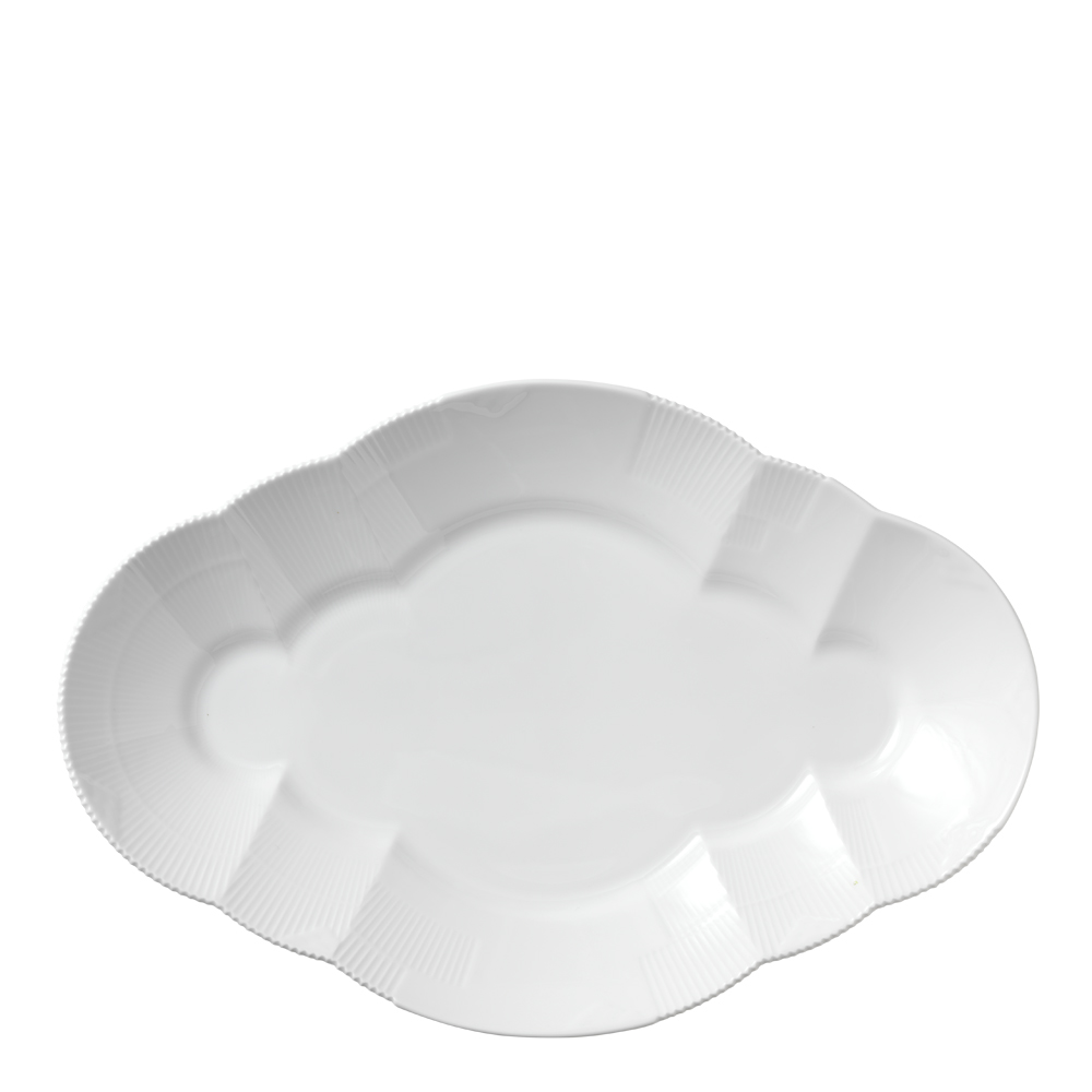 Royal Copenhagen – White Elements Fat oval 38,5 cm