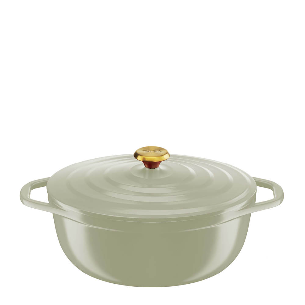 Läs mer om Tefal - Air Soft Light gryta oval 5,7 L 30x23 cm linnegrön