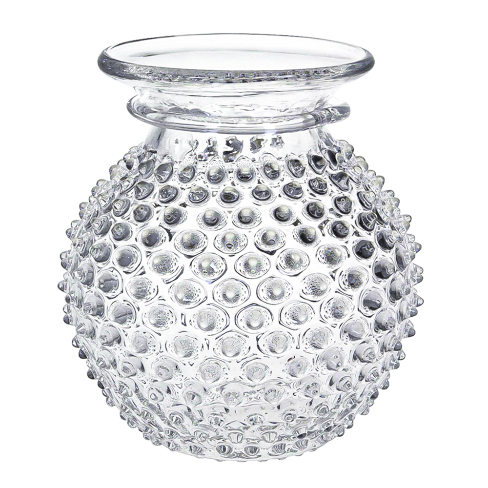 Klimchi – Hobnail vas med kant 18 cm crystal