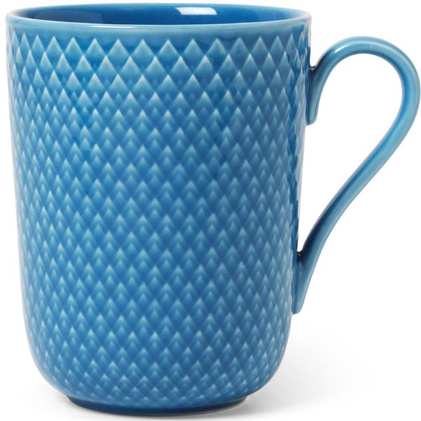 Lyngby Porcelæn – Rhombe Color Mugg m Handtag 33 cl Blå