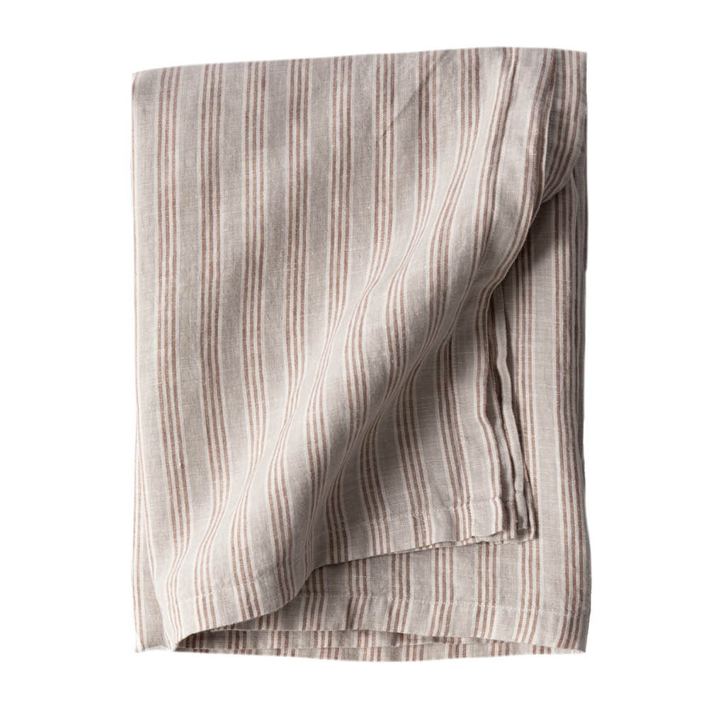 Tell Me More – Duk Linne 145×270 cm Hazelnut Stripe