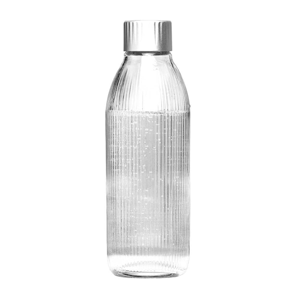 Glassy glasflaska 1 L silver