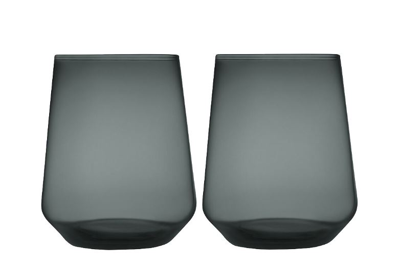 iittala – Essence Glas 35 cl 2-pack Mörkgrå