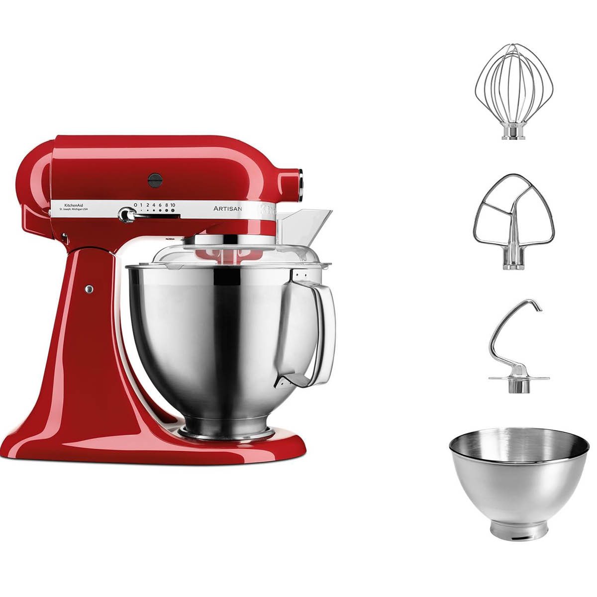 KitchenAid – KitchenAid Artisan Köksmaskin 5KSM185PS 4,8 L Röd