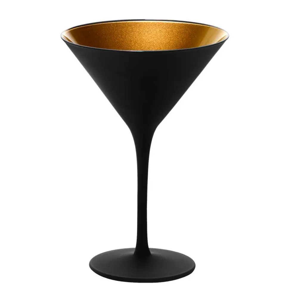 Elements martiniglass svart/gull