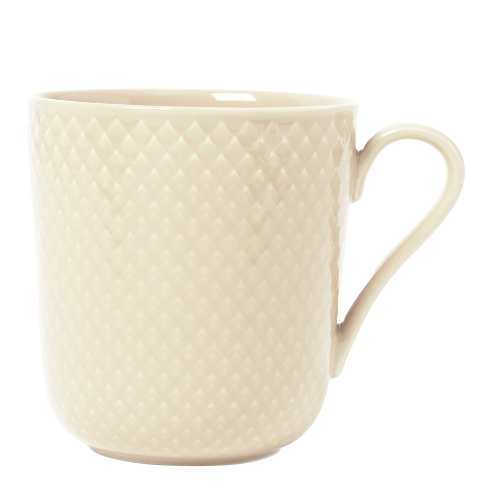 Lyngby Porcelæn – Rhombe Earth mugg med handtag 39 cl marble