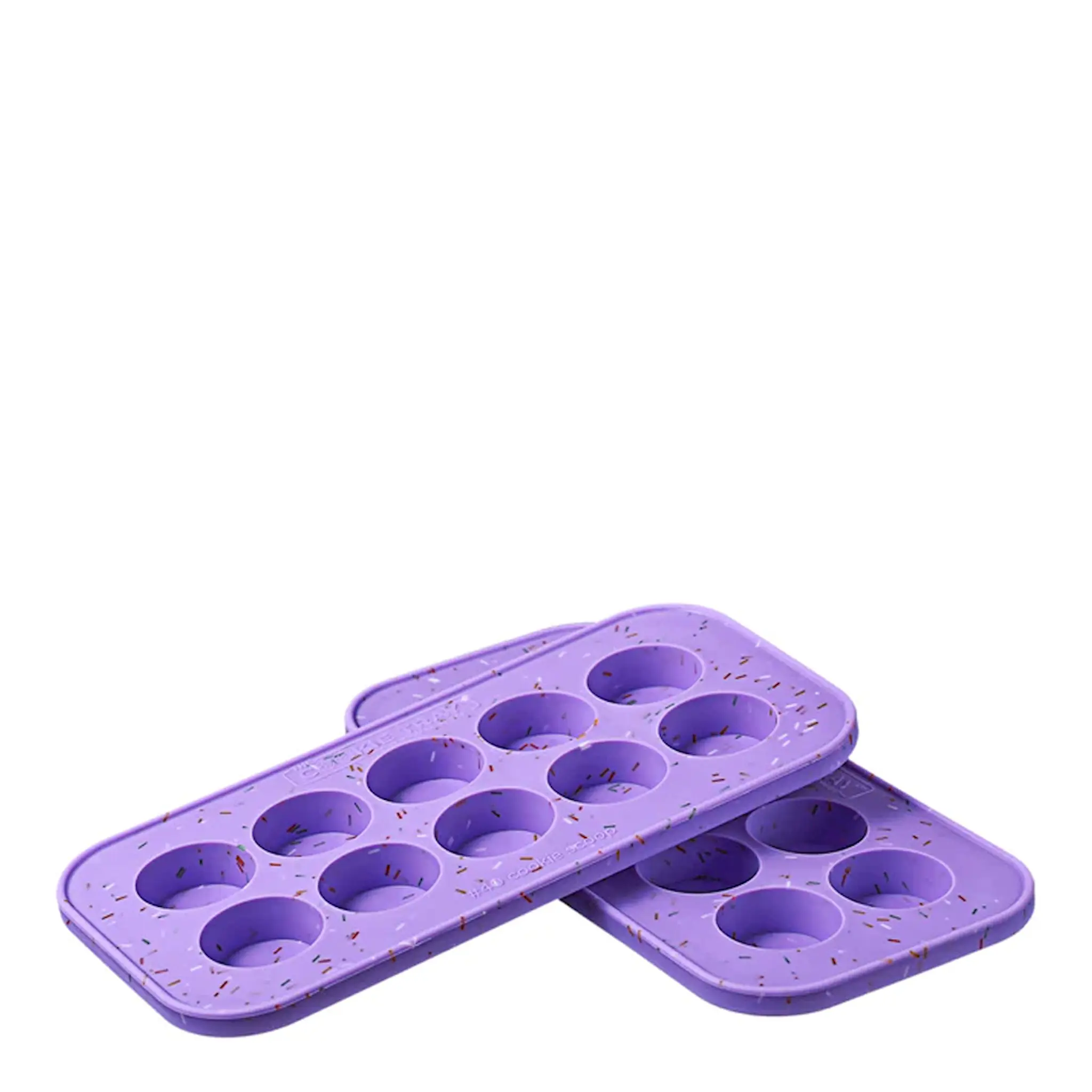 Souper Cubes Matförvaring och Lock Silikon Cookie-tray 10x25 ml 2-pack Lila