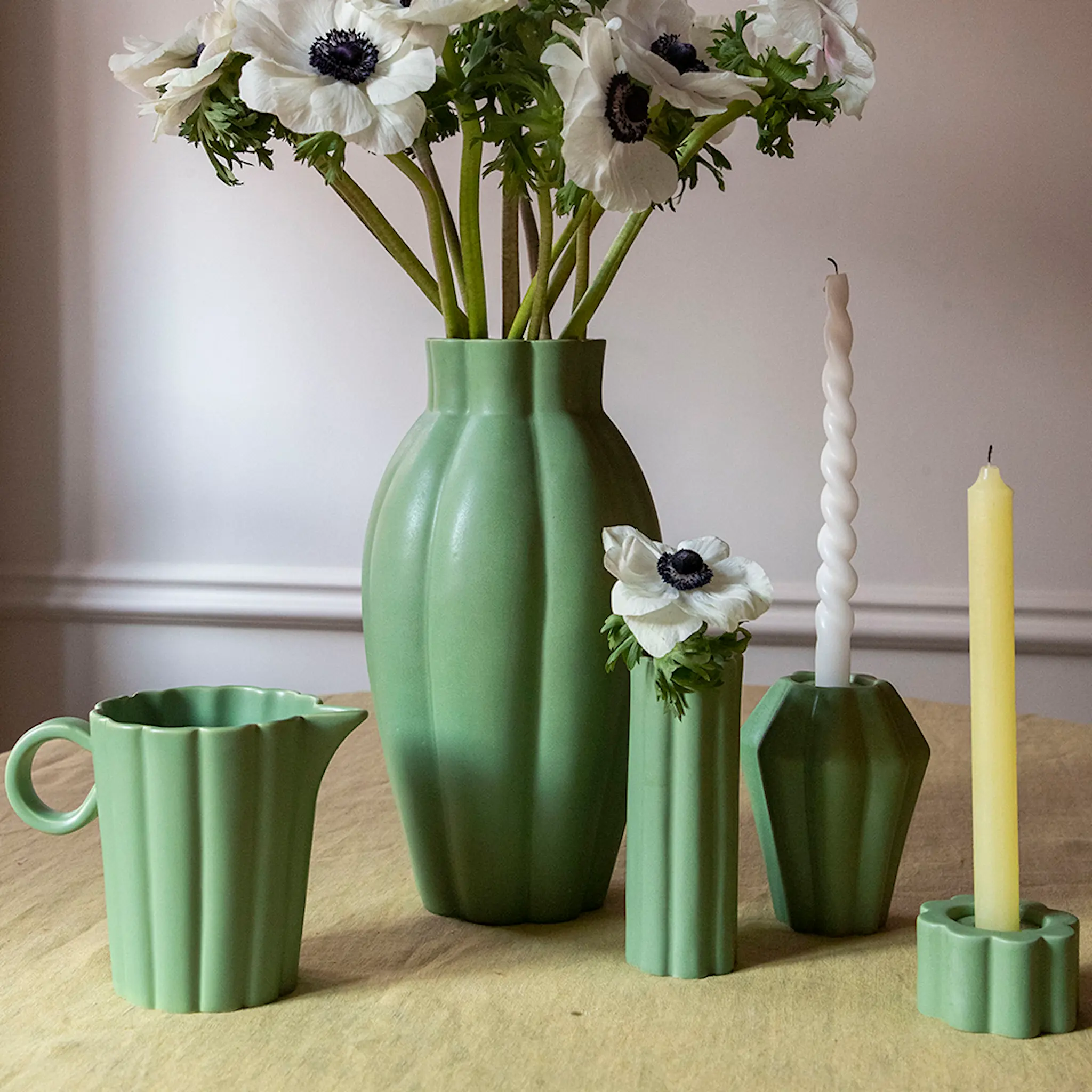 PotteryJo Birgit vase 14 cm olive