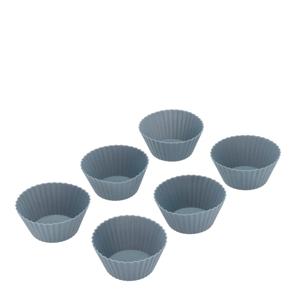 Pecan muffinsform 6 stk 7x3,2 cm indigo