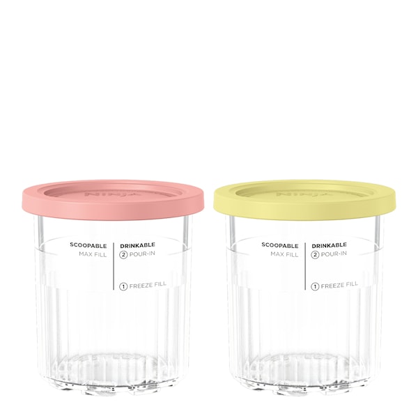 CREAMi glassbyttor NC501EU 7 dl 2-pack gul/rosa