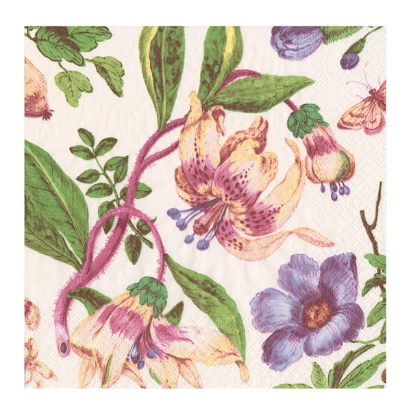 Porcelain Blooms servett 40x40 cm 20-pack multi