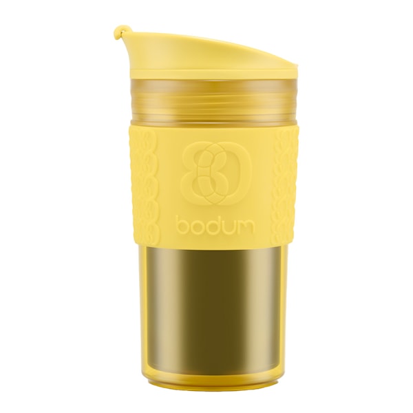 Travel Mug resebägare 35 cl dubbelvägg gul