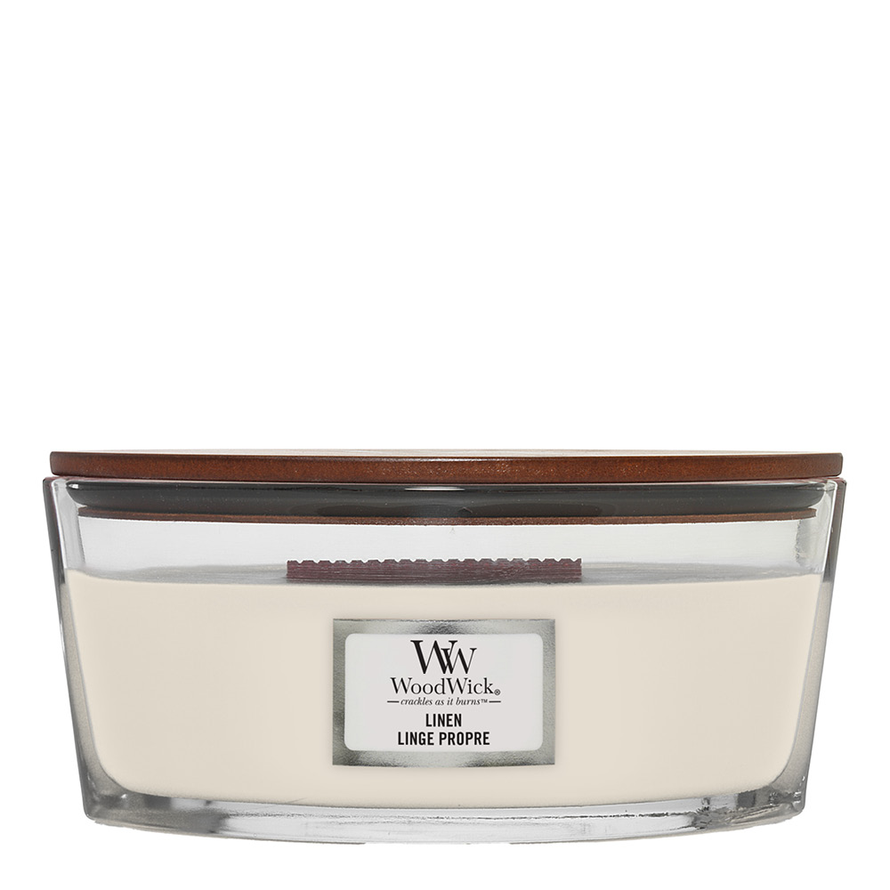 WoodWick - Ellipse doftljus linen