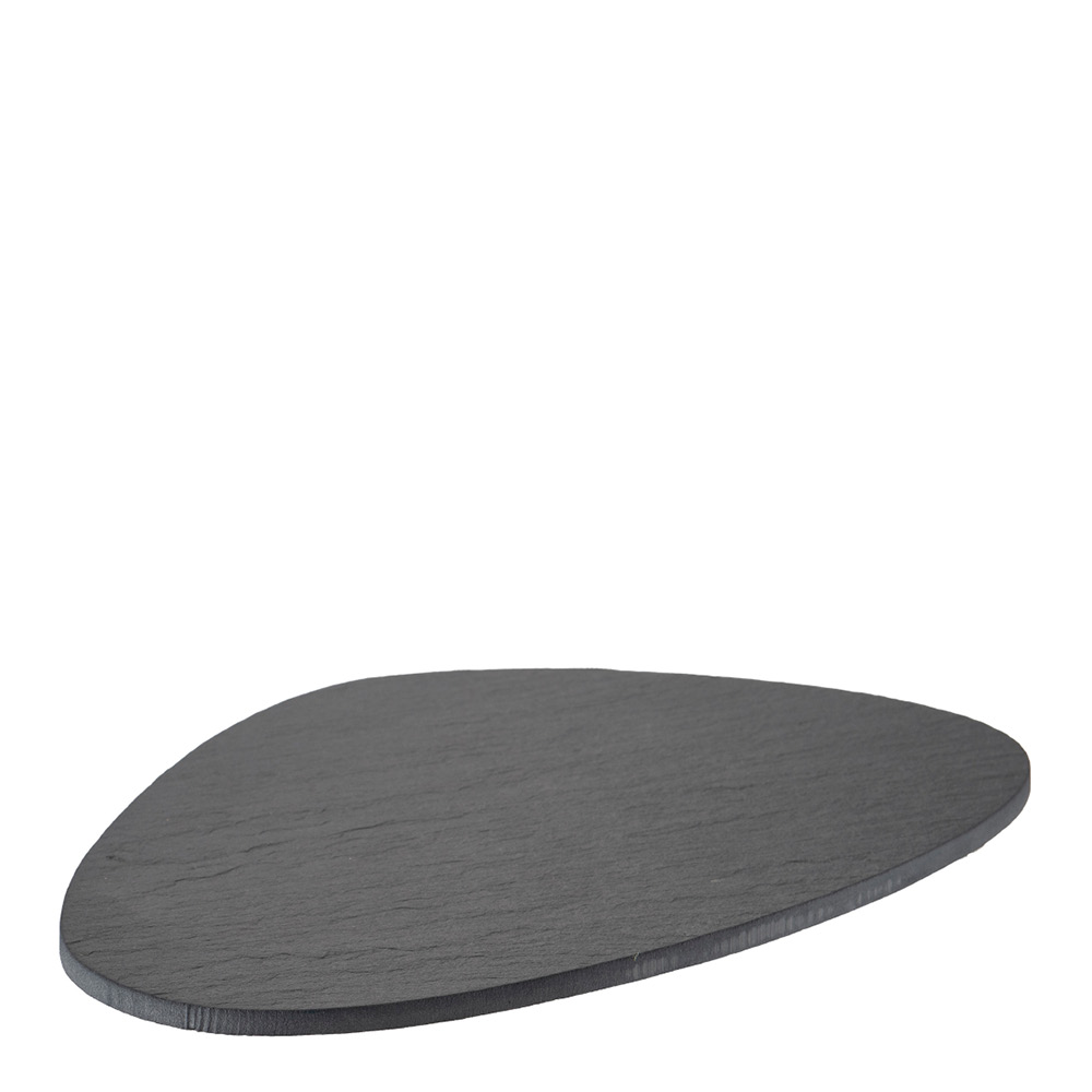 Modern House - Slate serveringsfat ovalt 22x16 cm svart