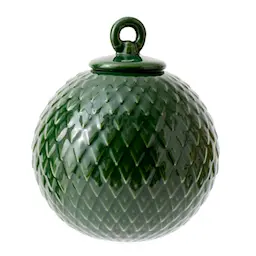 Lyngby Porcelæn Rhombe Dekorationskula 7 cm Copenhagen Green
