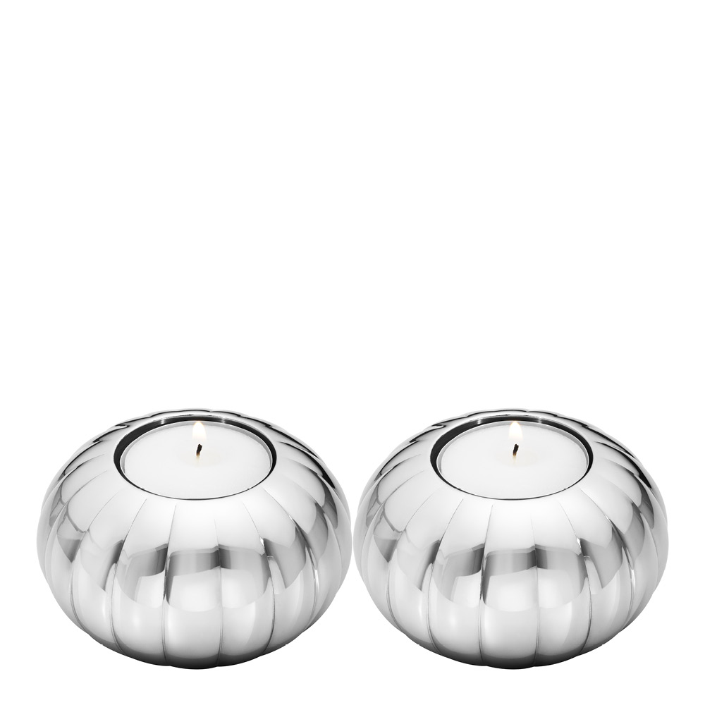 Georg Jensen – Bernadotte värmeljusstakar 8,4×4,5 cm 2-pack stål