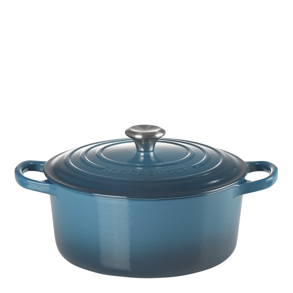 Le Creuset – Signature Gjutjärnsgryta rund 24 cm 4,2 L deep teal