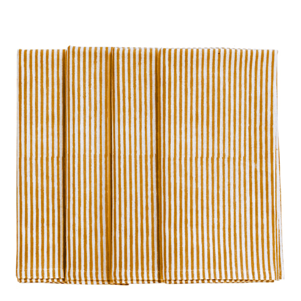 Stripe Randig Servett 4-pack 50x50 cm Lejongul