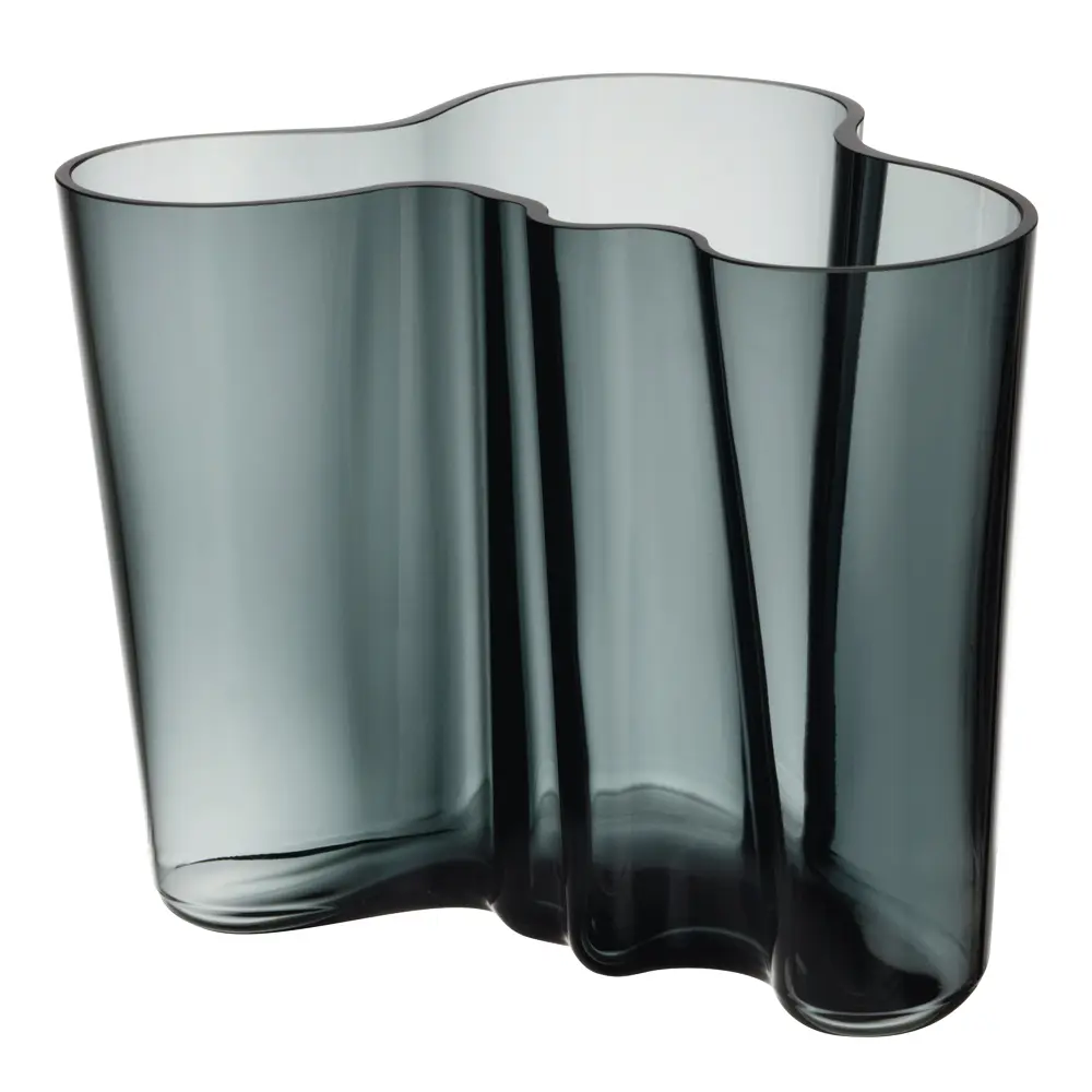 Alvar Aalto vase 16 cm mørk grå