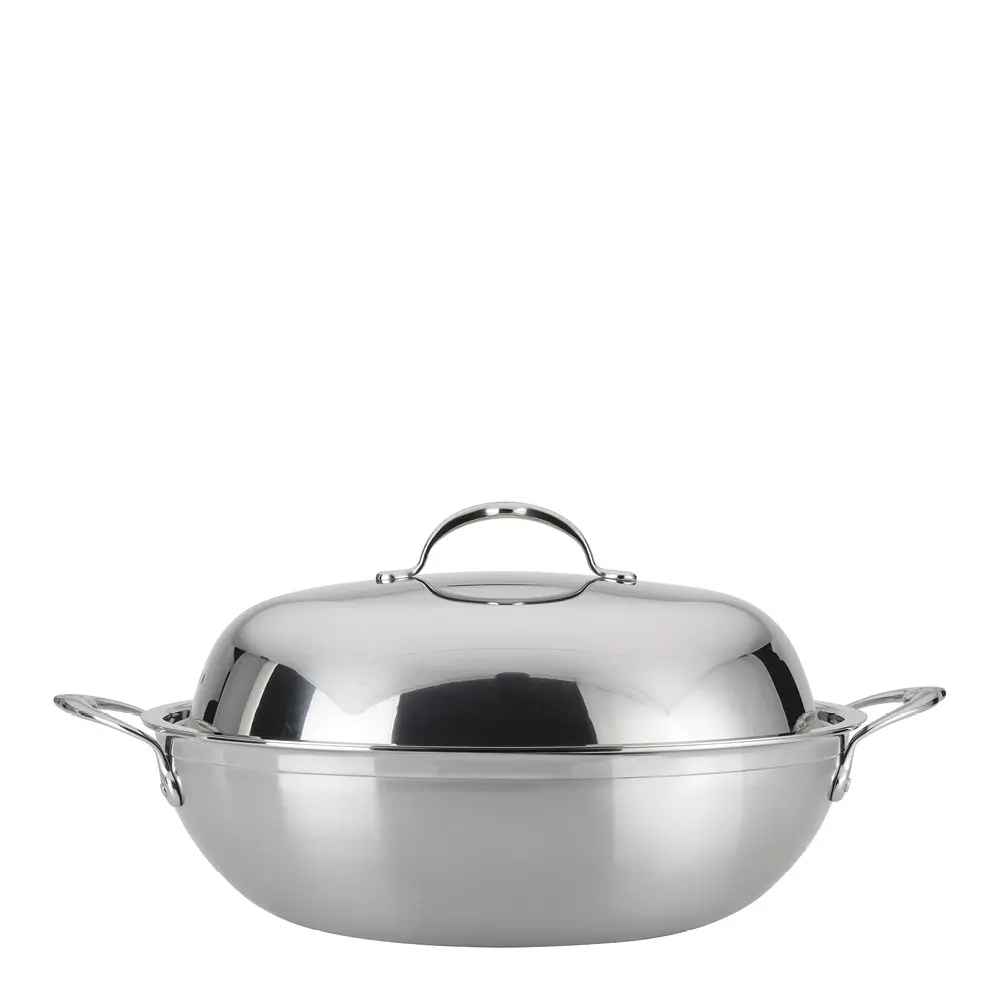 Probond wok med lokk 36 cm stål