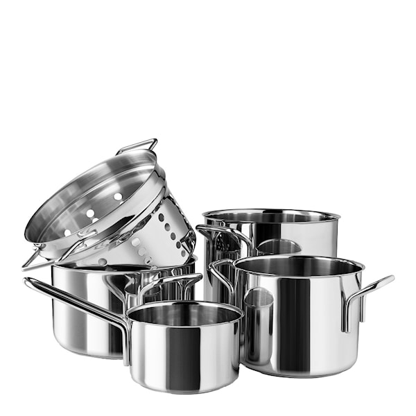 Stainless Steel gryteset 5 delar med pastainsats