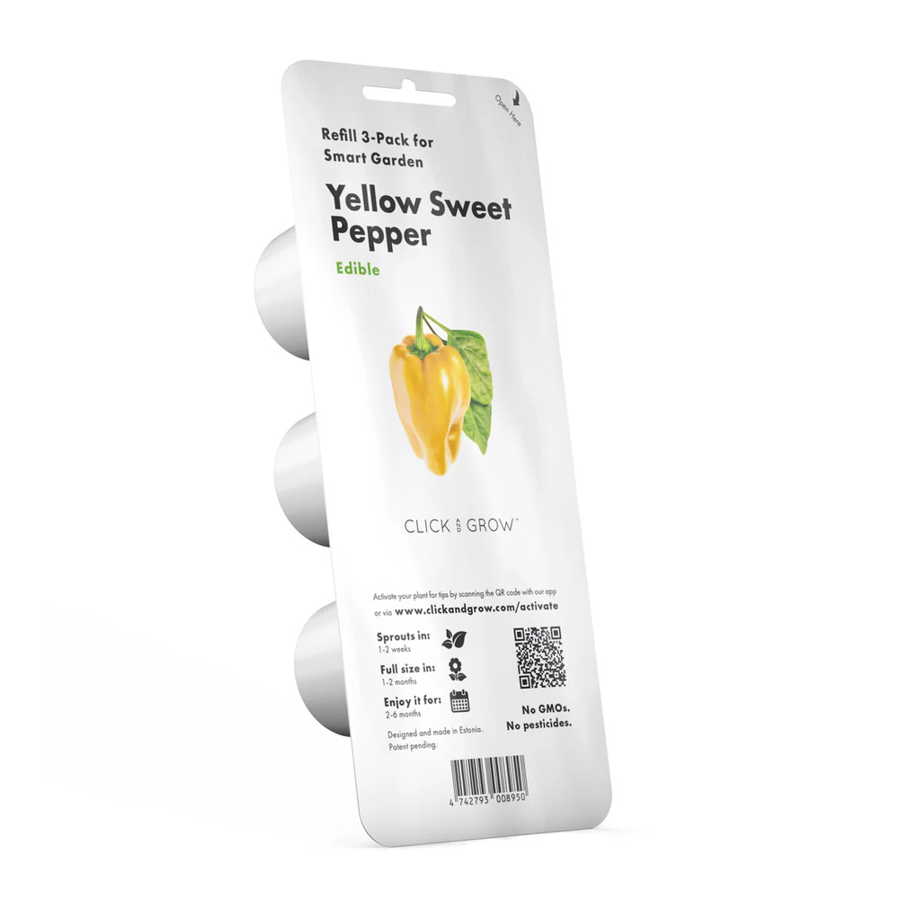 Click & Grow - Smart Garden Täyttöpakkaus 3 kpl Keltainen paprika