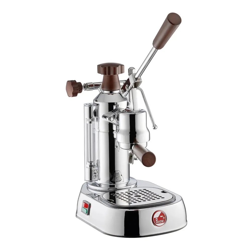 Europiccola manuell kaffemaskin m hevearm messing/brun