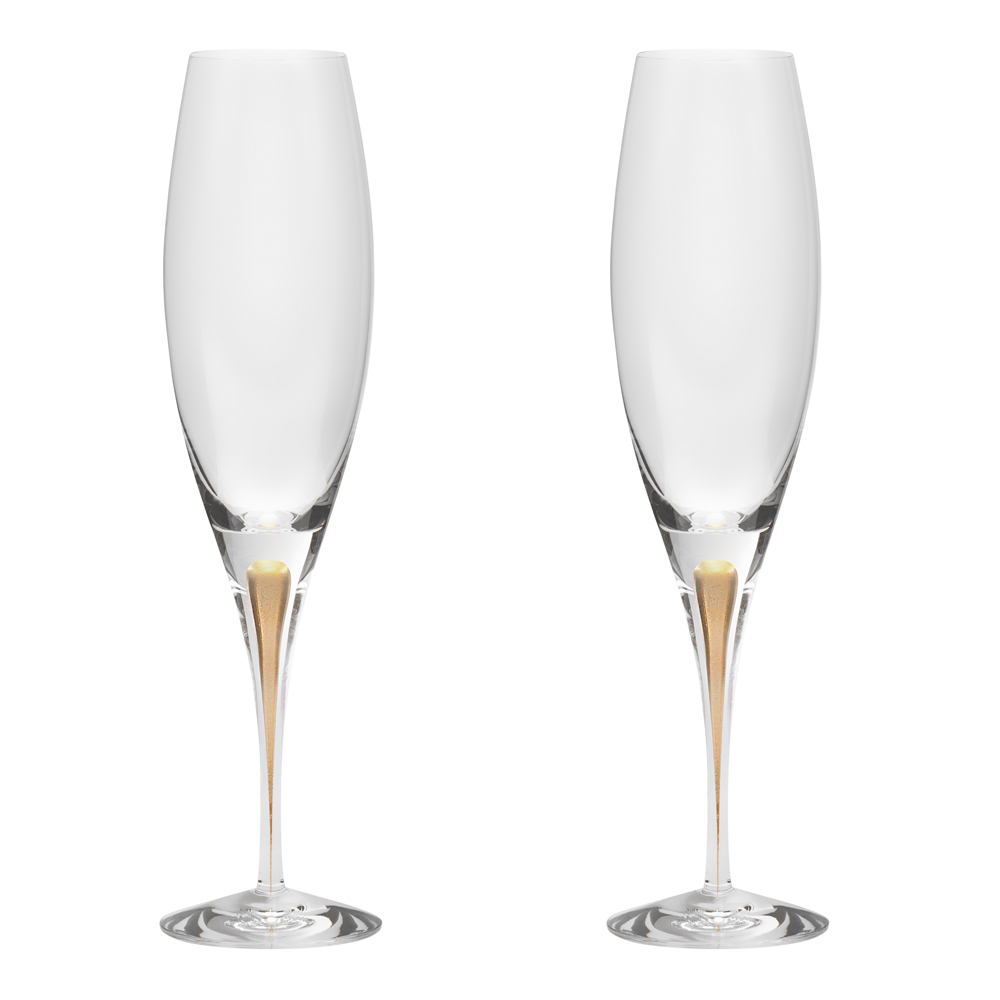 Orrefors - Intermezzo Guld Champagne 26 cl 2-pack