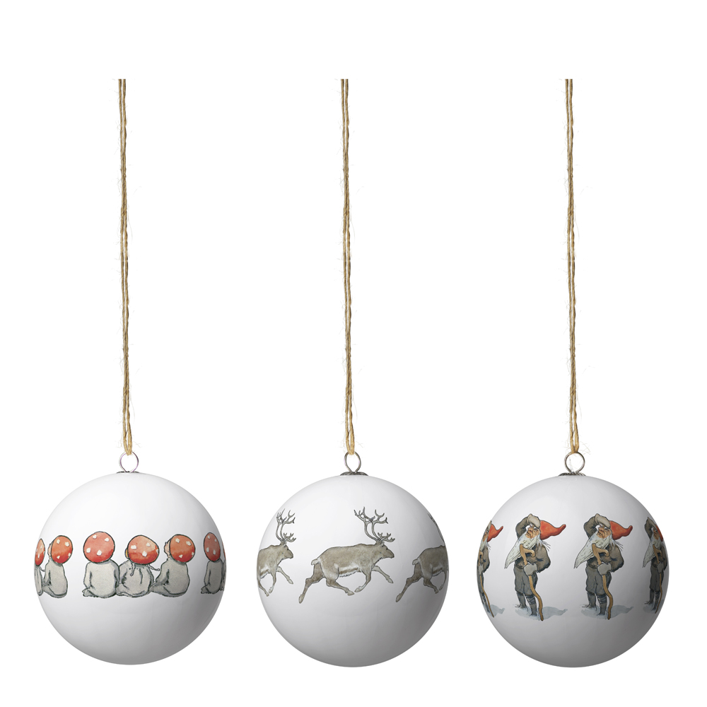 Design House Stockholm - Elsa Beskow Julkulor Tomtebobarnen 3-pack