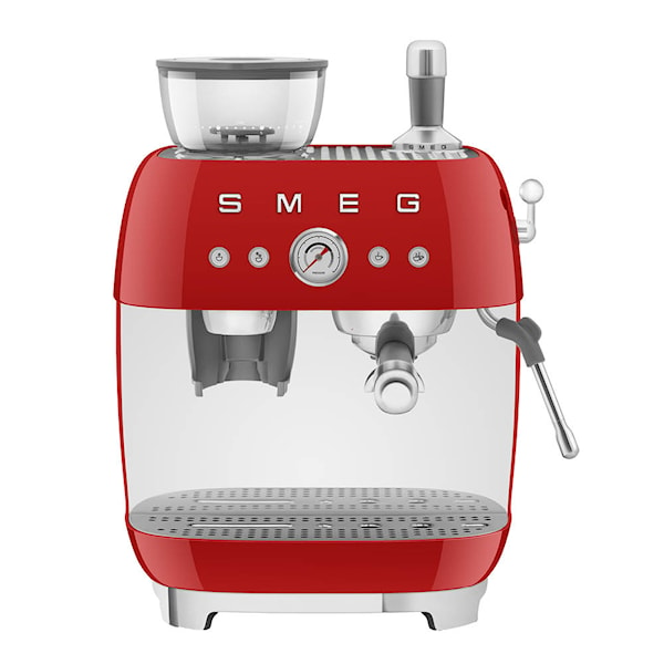 Smeg Manuell Kaffemaskin med Kvarn EGF03 Röd