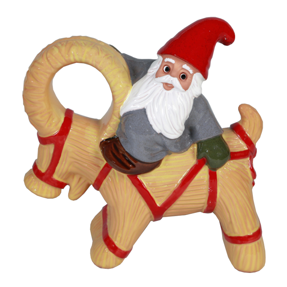 ROLF BERG KERAMIK – Tomte och Halmbock 23×23 cm