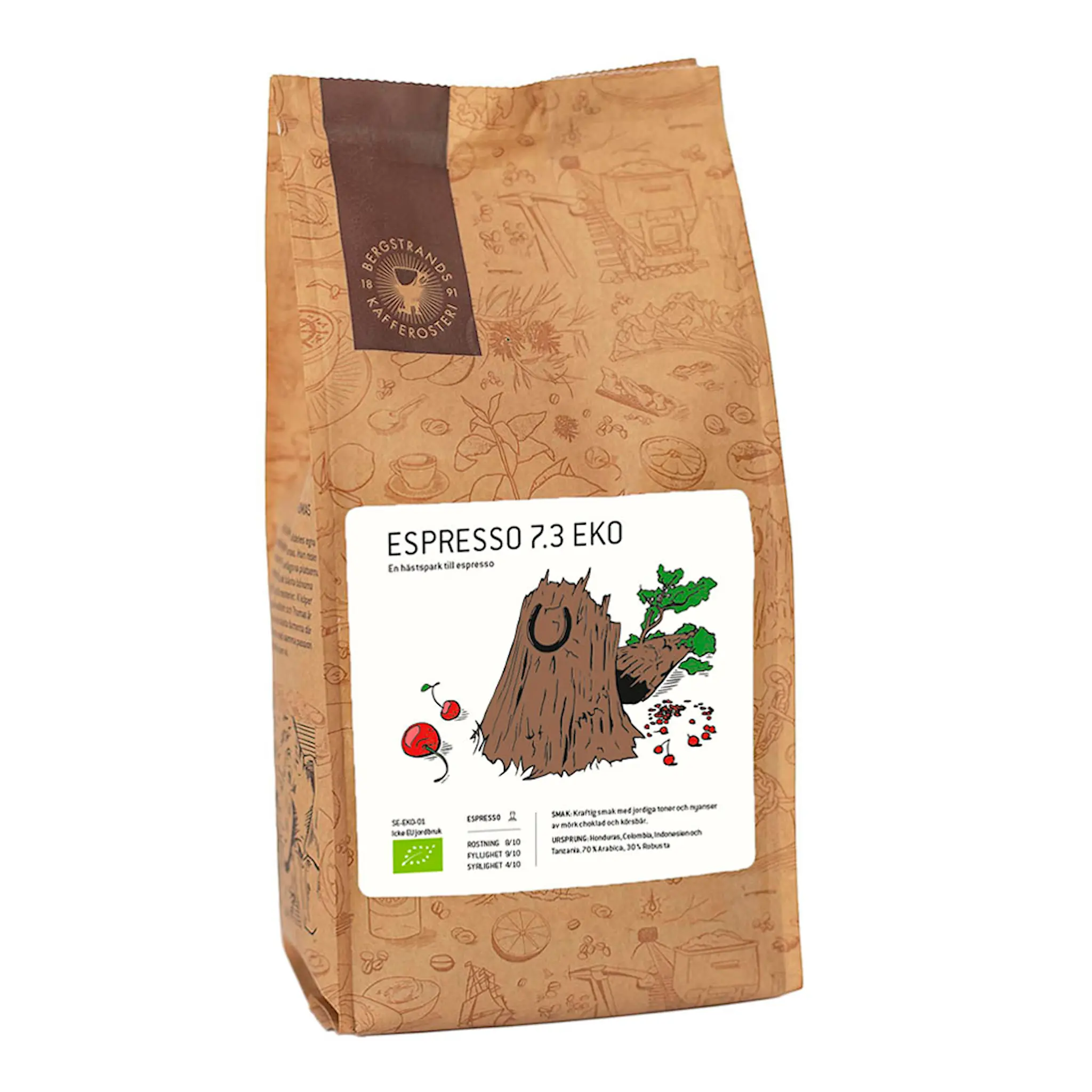Bergstrands Kafferosteri Espressobønner 7.3 eko 1 kg
