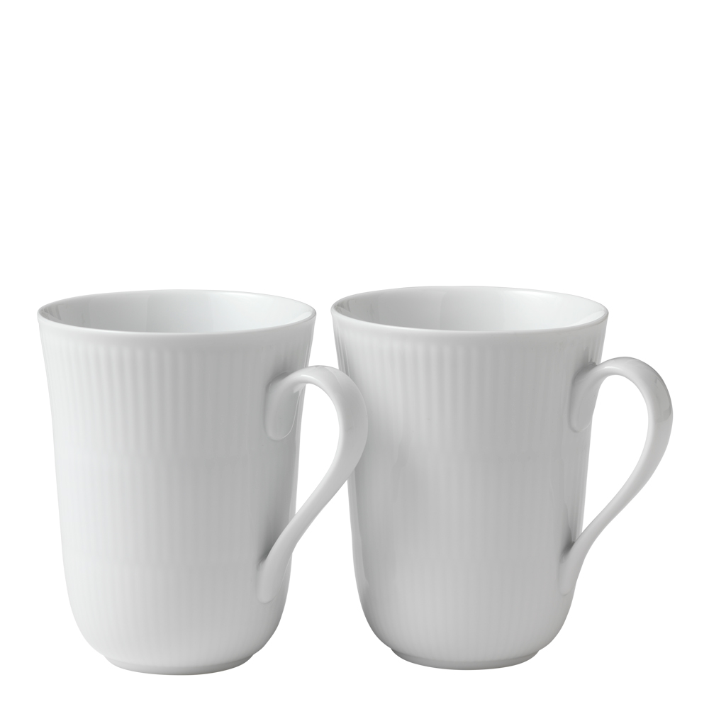 Royal Copenhagen – White Fluted Mugg 36 cl 2-pack