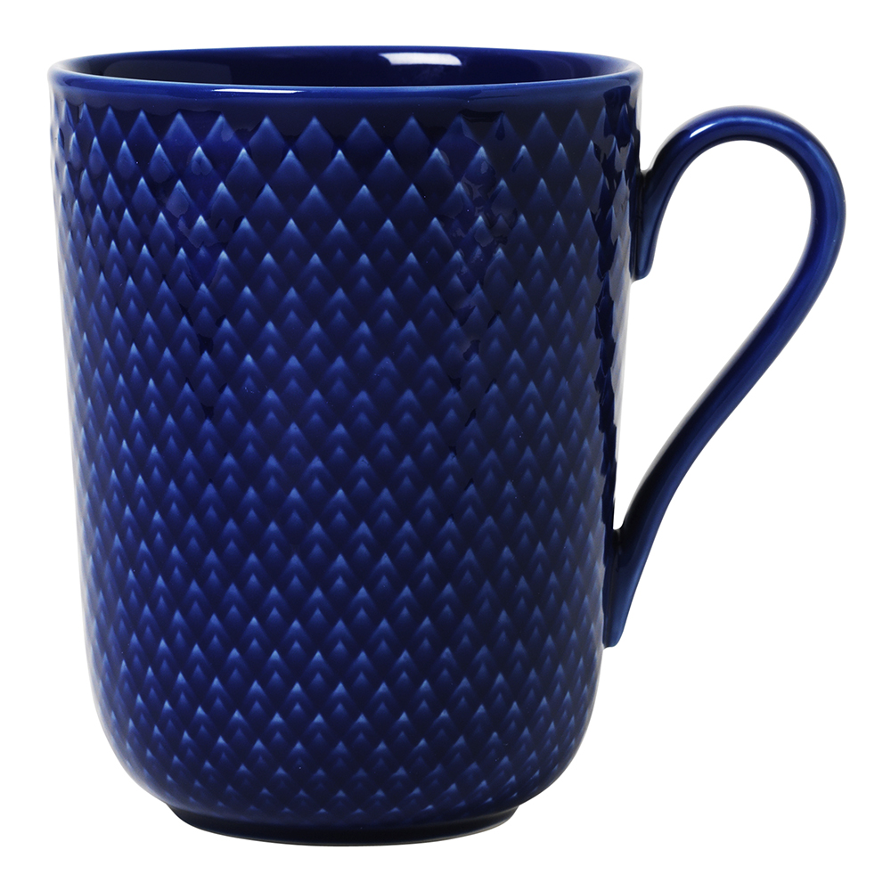 Lyngby Porcelæn – Rhombe Color Mugg m Handtag 33 cl Mörkblå