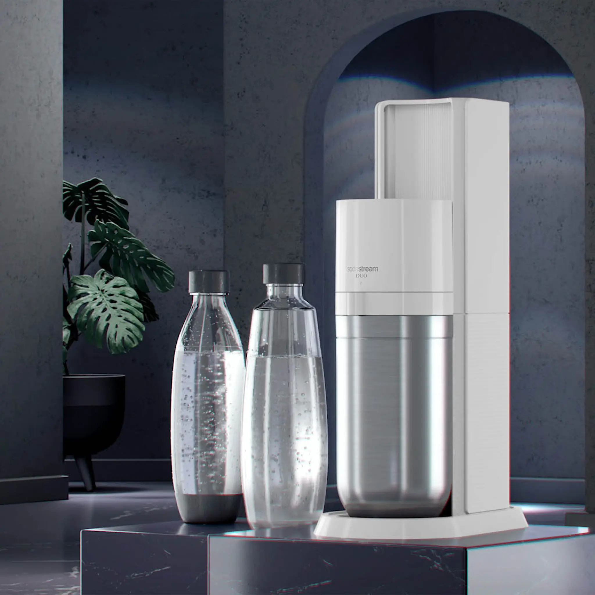 Sodastream DUO™ Hiilihapotuslaite + Hiilidioksidisylinteri 44,5 cm Valkoinen