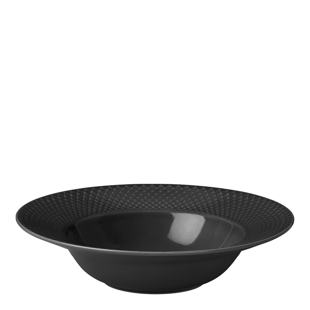 Lyngby Porcelæn – Rhombe Earth djup tallrik 24,5 cm slate