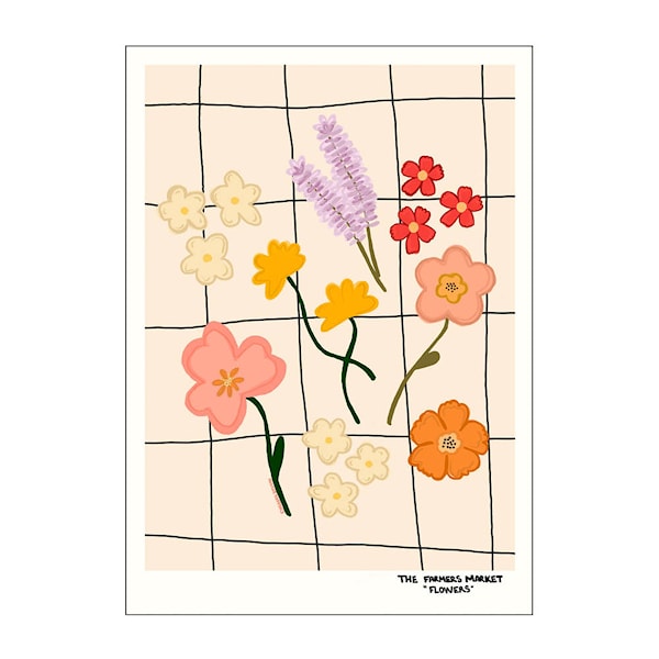 Engberg Studio poster 50x70 cm farmers market flowers