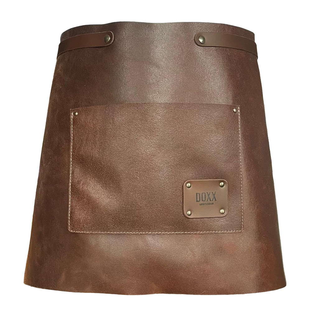 Crafted – Leather förkläde kort 65×40 cm brun