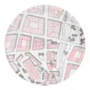 Sweden from Above Bricka City 31 cm Rosa