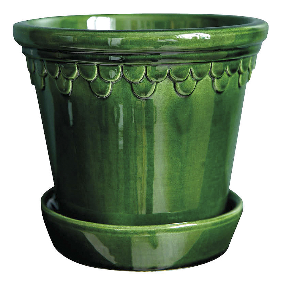 Produktfoto för Bergs Potter Köpenhamn kruka glaserad Ø10 cm Grön