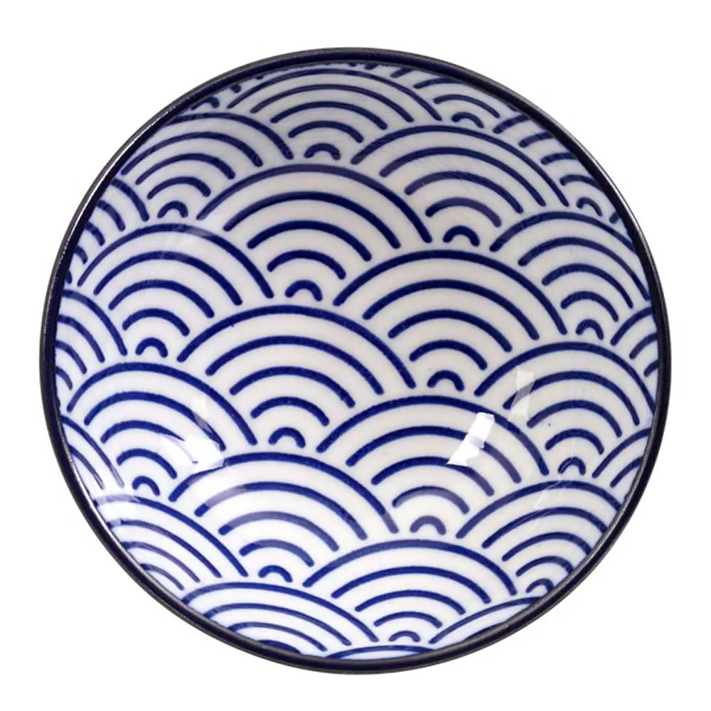 Nippon Blue soya skål 9,5 cm wave b