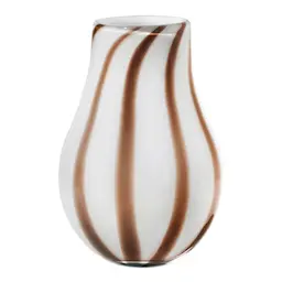 Broste Copenhagen Ada Stripe vase 22,5 cm brun/hvit