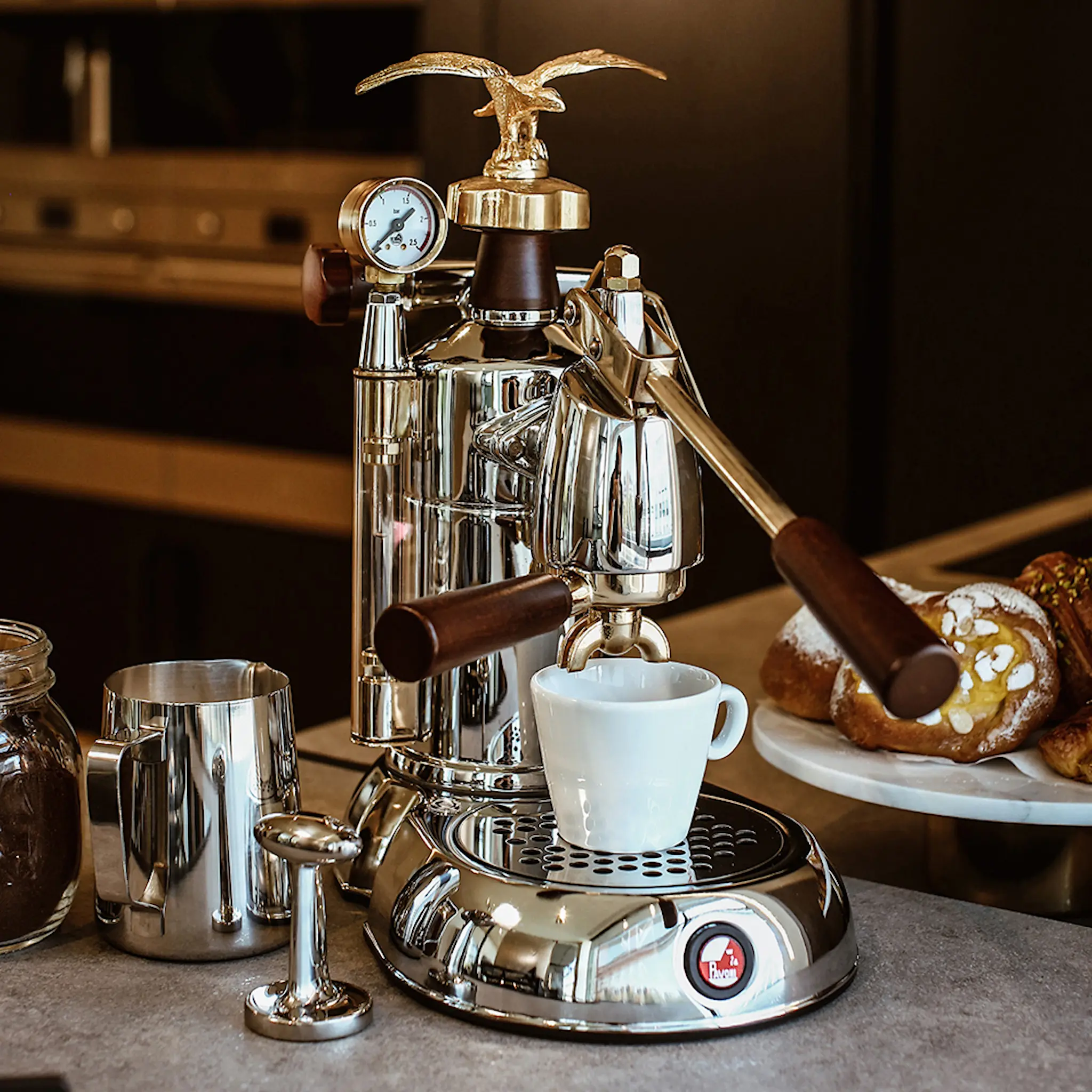 La Pavoni Esperto manuell kaffemaskin m hevearm 950W rustfri