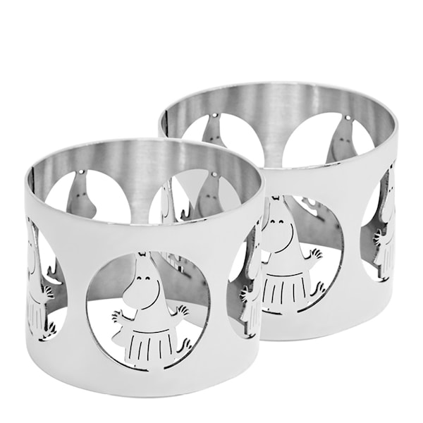 Hilke x Mumin Servettringar 5 cm 2-pack Muminmamma Förnicklad Mässing