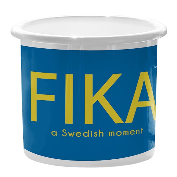 Fika Emaljmugg 30 cl Moment Gul/Blå