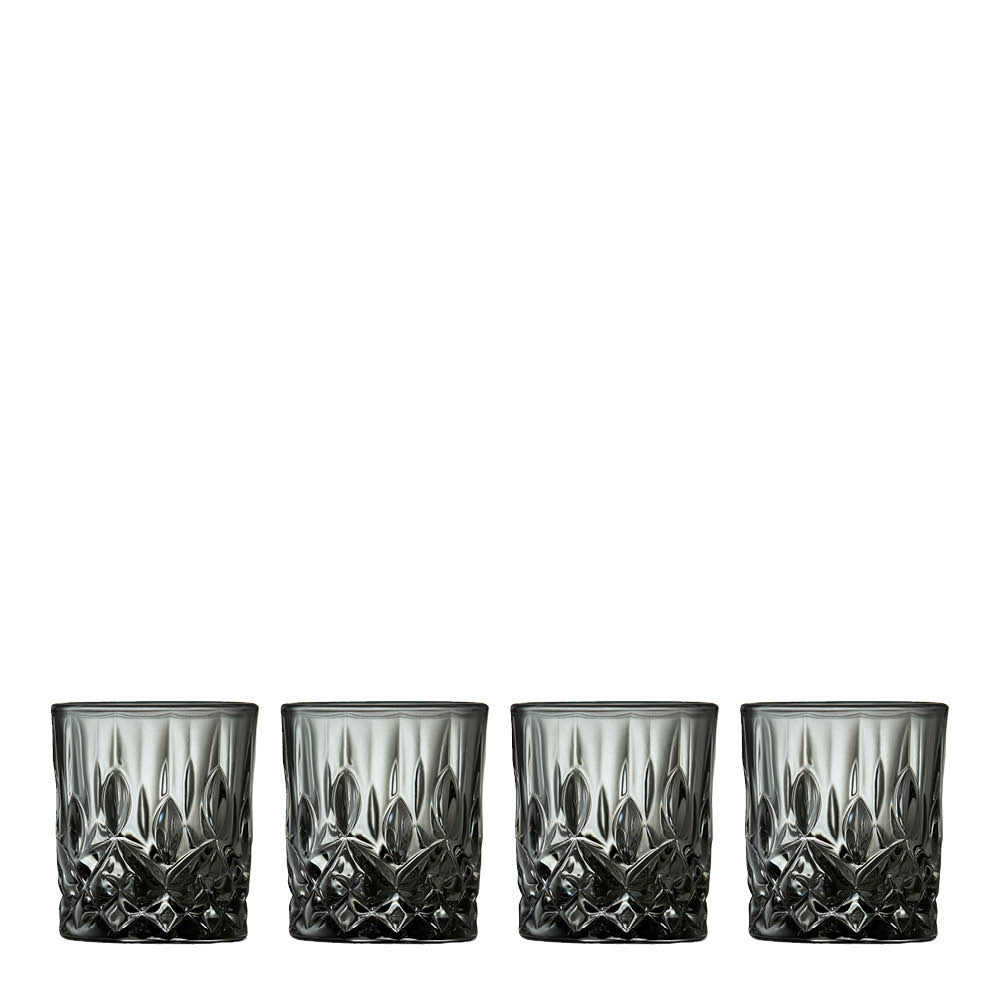 Lyngby Glas – Sorrento Shotglas 4 cl 4-pack Smoke