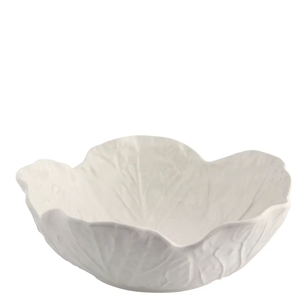 Cabbage skål kålblad 17,5 cm hvit