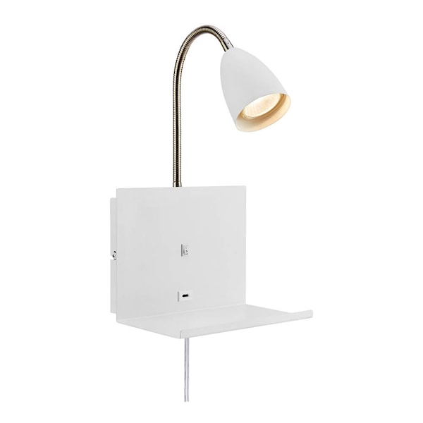 Cuarto vägglampa 27 cm vit