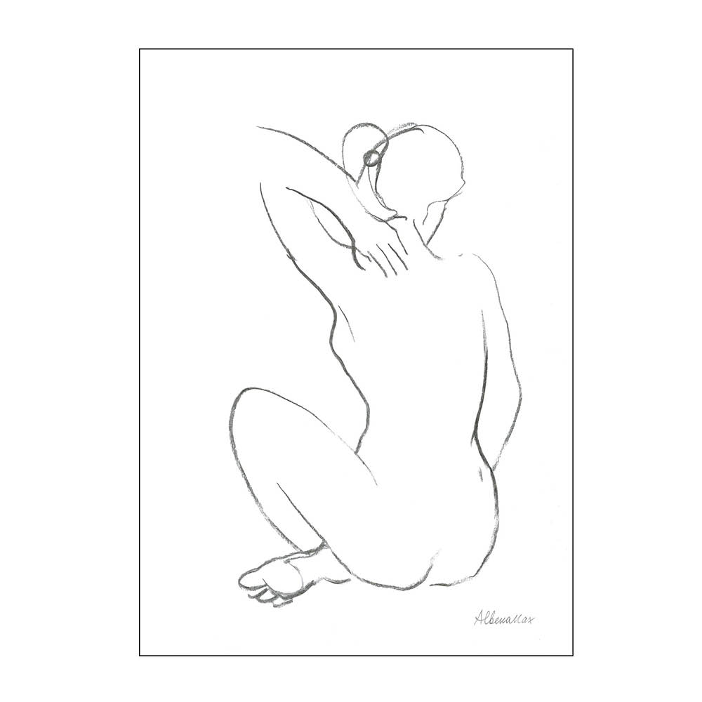 Läs mer om Poster & Frame - Wild Apple poster 30x40 cm nude sketch i