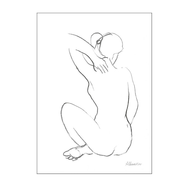 Wild Apple poster 30x40 cm nude sketch i